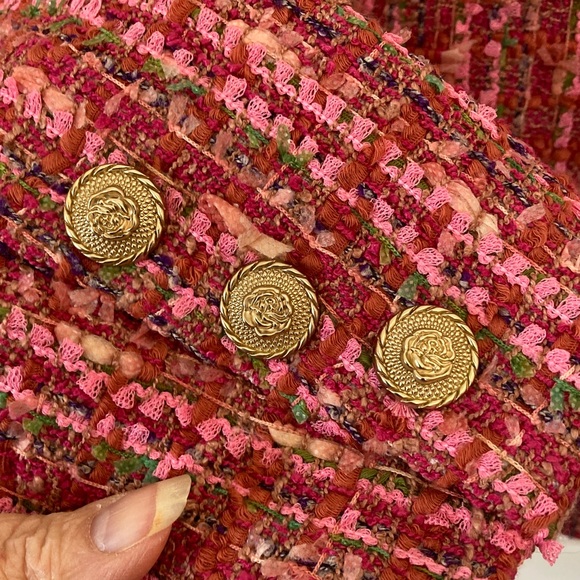 Vita Grace Boucle Style Pink Blazer - Picture 6 of 11